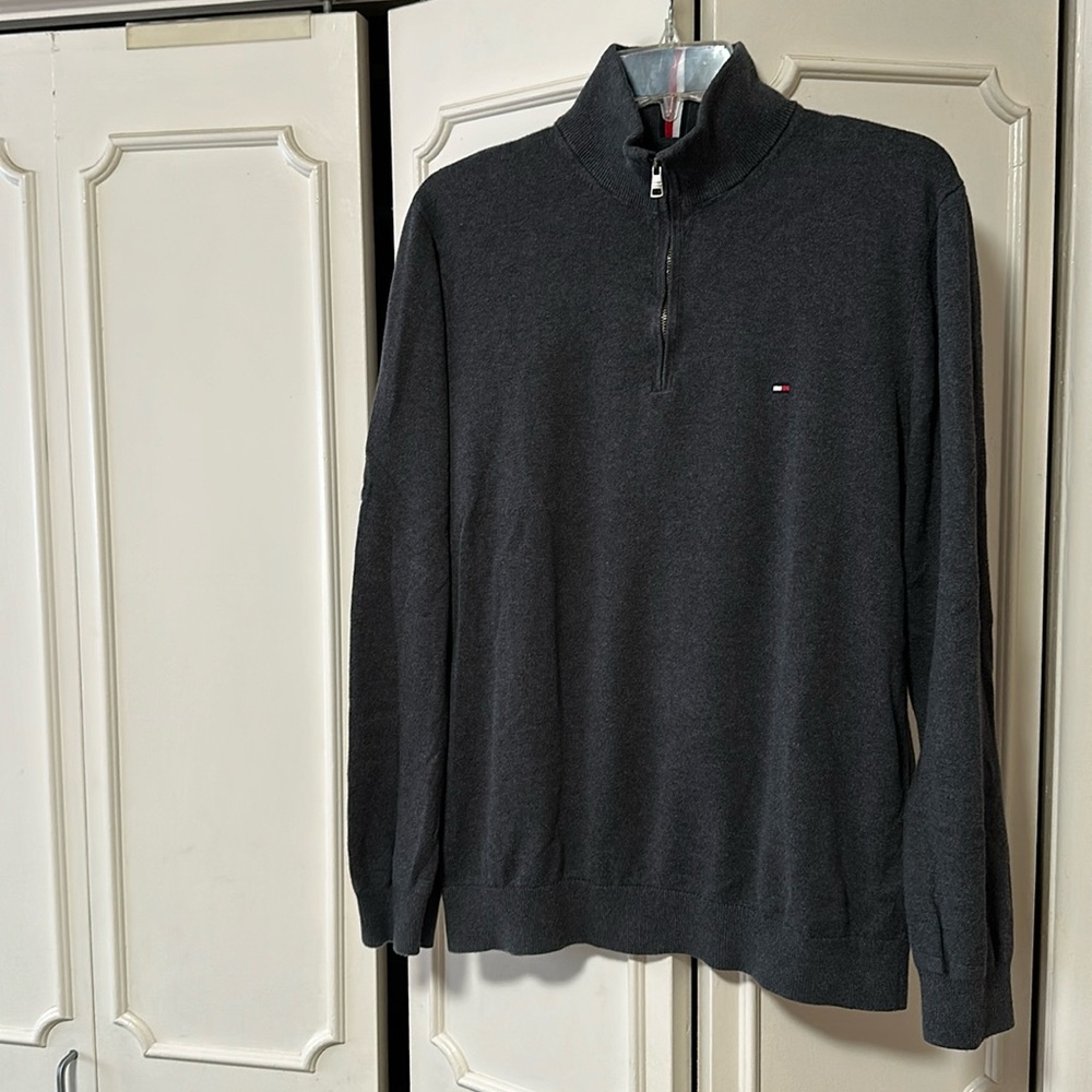 Flag Logo Quarter-Zip Sweater